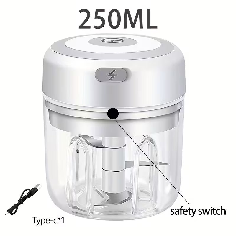 Smart Finds - SwiftChop™ Mini Electric Food Chopper – 250ml USB Rechargeable Kitchen Processor