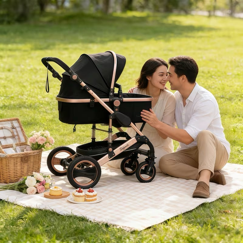 Modern Baby Stroller Travel System – Convertible Pram Safety Buggy