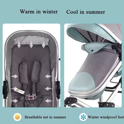 Modern Baby Stroller Travel System – Convertible Pram Safety Buggy
