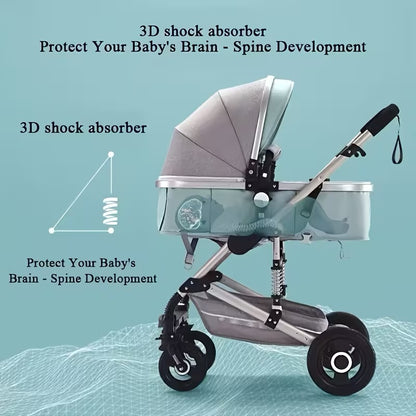 Modern Baby Stroller Travel System – Convertible Pram Safety Buggy