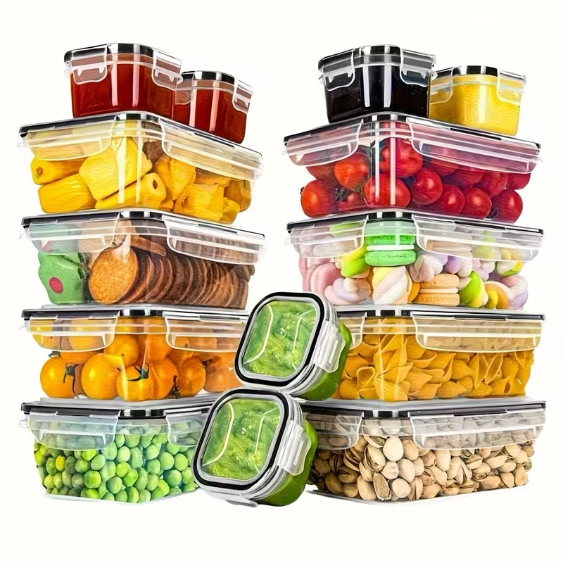 Smart Finds - 16/24/28/48-Piece Refrigerator Storage Container Set