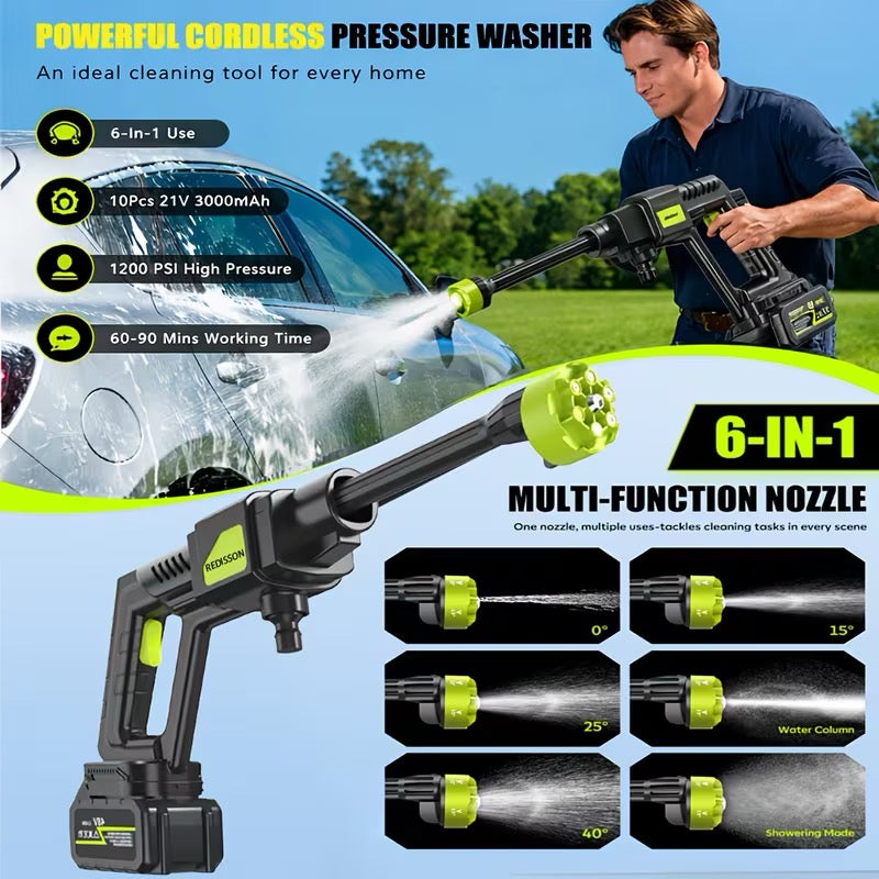 Smart Finds - REDISSON Cordless Pressure Washer 1200 PSI