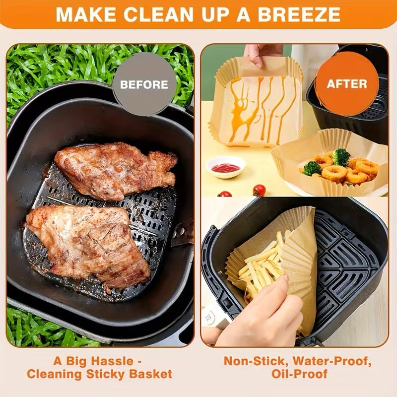 Smart Finds Air Fryer Paper Liners – Disposable Non-Stick Cooking Liners