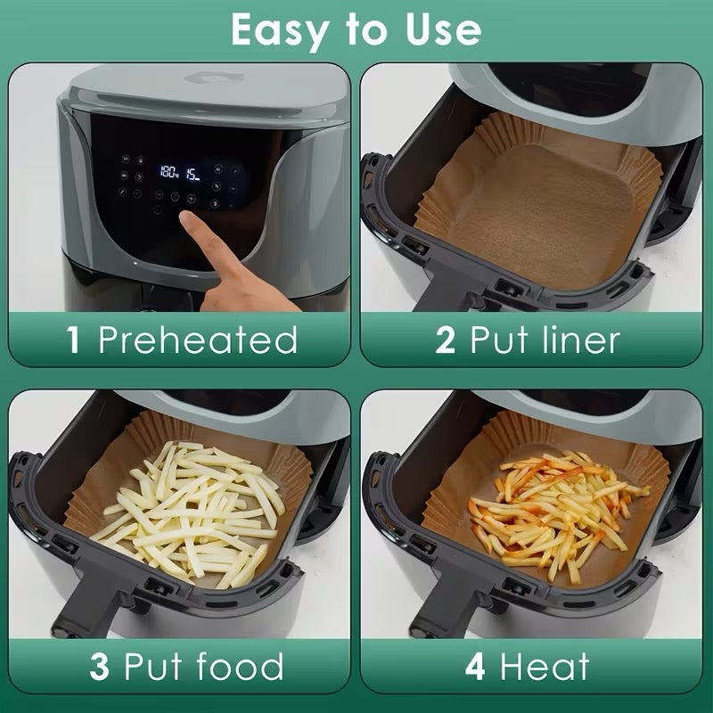 Smart Finds Air Fryer Paper Liners – Disposable Non-Stick Cooking Liners