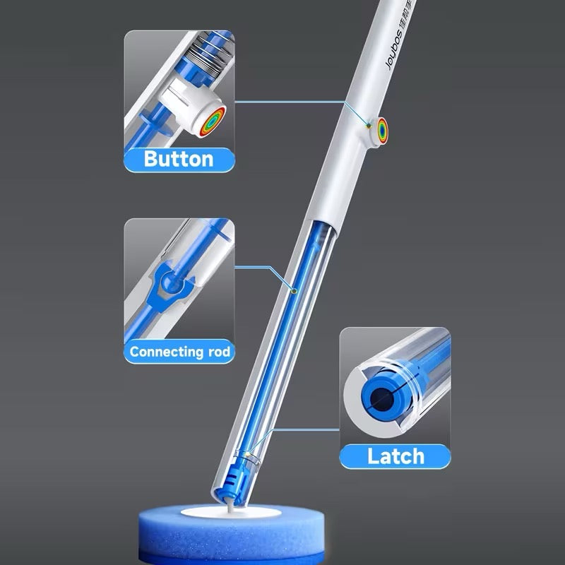 Smart Finds Universal Toilet Brush Set – 7 Replaceable Heads & Auto-Close Holder
