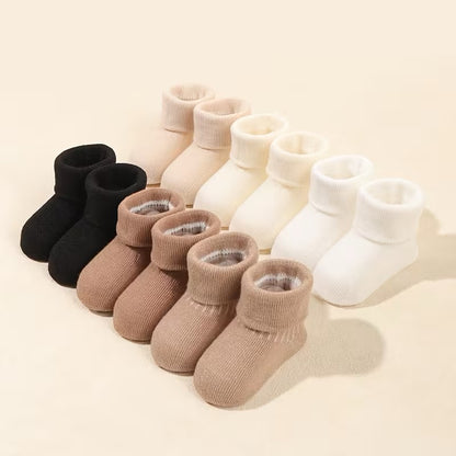Smart Finds - 6 Pairs Soft Knit Baby Socks