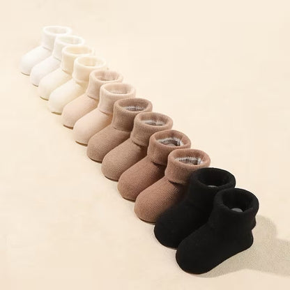 Smart Finds - 6 Pairs Soft Knit Baby Socks