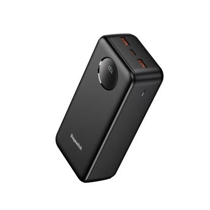 Large Capacity Digital Display Power Bank – Fast Charging with Built-In Cables