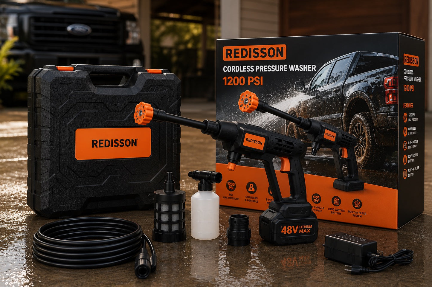 Smart Finds - REDISSON Cordless Pressure Washer 1200 PSI