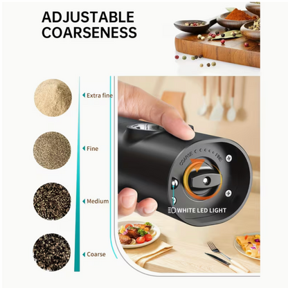 Smart Finds - GrindEase™ Electric Salt & Pepper Grinder Set – Adjustable Coarseness with LED Light