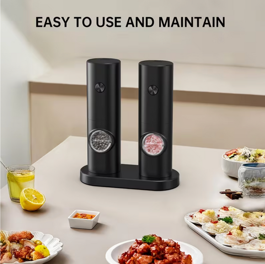 Smart Finds - GrindEase™ Electric Salt & Pepper Grinder Set – Adjustable Coarseness with LED Light