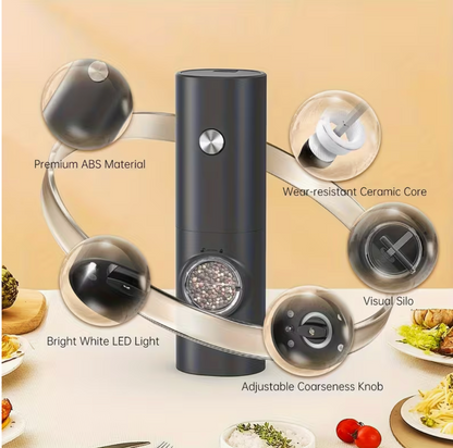 Smart Finds - GrindEase™ Electric Salt & Pepper Grinder Set – Adjustable Coarseness with LED Light