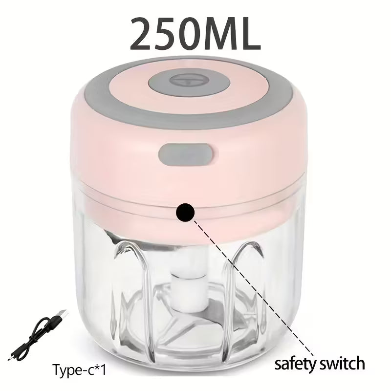 Smart Finds - SwiftChop™ Mini Electric Food Chopper – 250ml USB Rechargeable Kitchen Processor