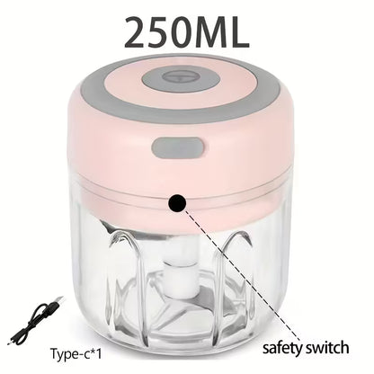 Smart Finds - SwiftChop™ Mini Electric Food Chopper – 250ml USB Rechargeable Kitchen Processor