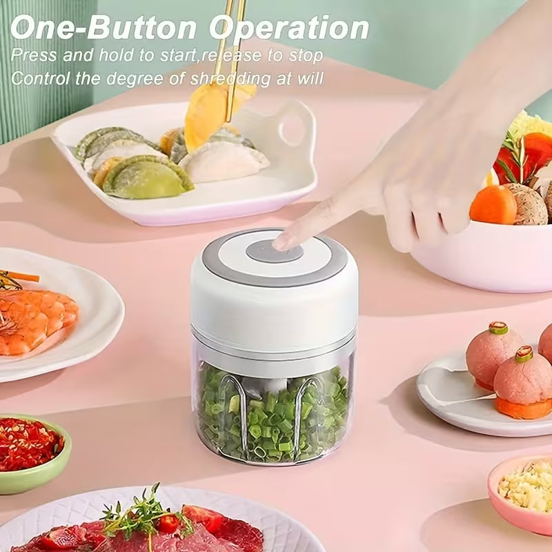 Smart Finds - SwiftChop™ Mini Electric Food Chopper – 250ml USB Rechargeable Kitchen Processor