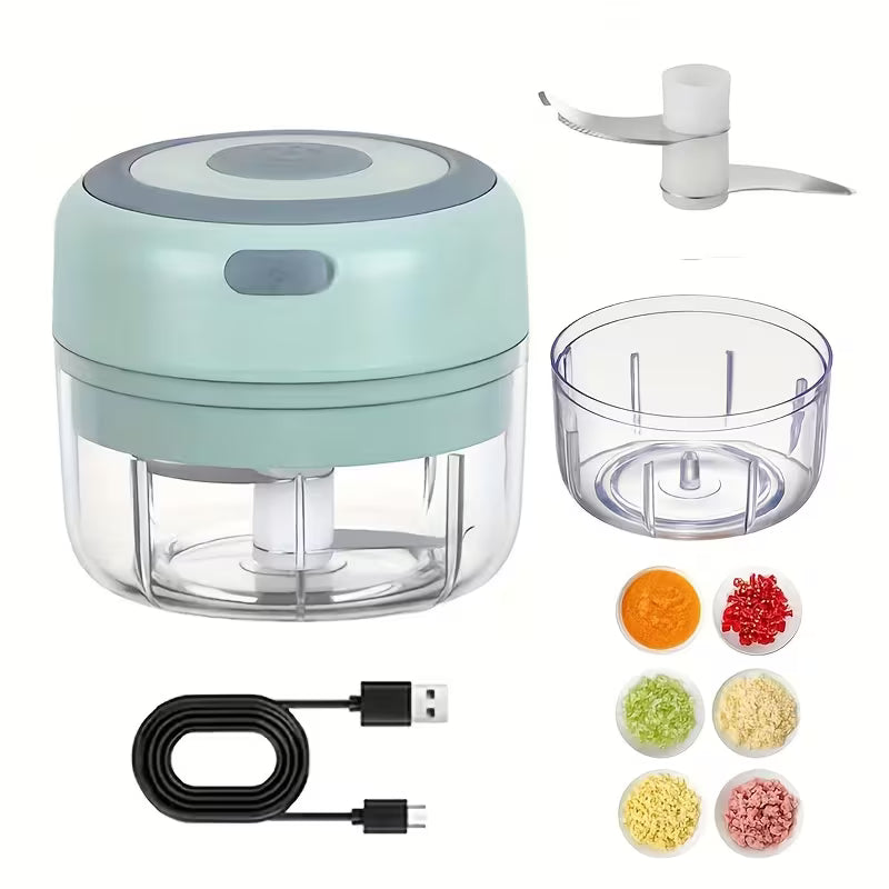 Smart Finds - SwiftChop™ Mini Electric Food Chopper – 250ml USB Rechargeable Kitchen Processor